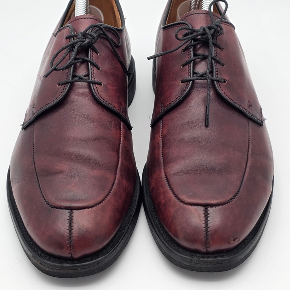 Allen Edmonds Derby‎ Men 9.5 Burgundy Leather Split Toe Made in USA Dress Shoes main image 11